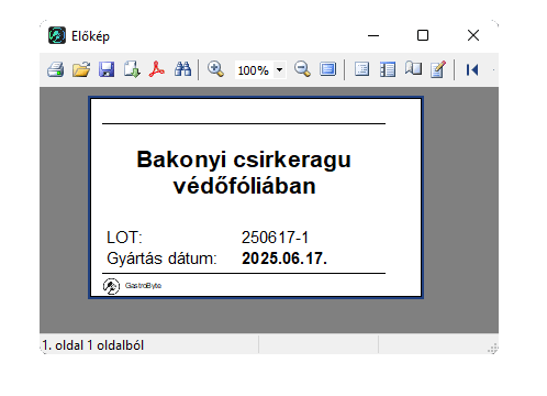Tárolóedény címke